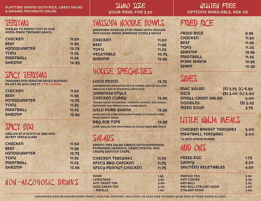 rokkos menu